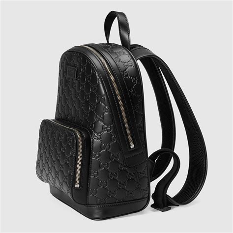 gucci canvas backpack|Gucci signature leather backpack black.